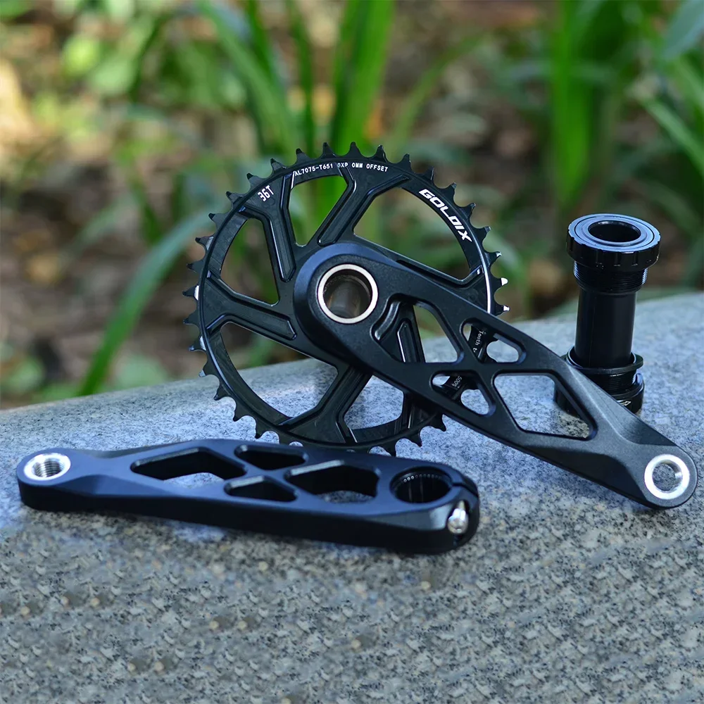 Platos y bielas huecos Goldix para bicicleta de montaña CNC (165-175 mm, 0 mm de desplazamiento), 30 dientes, 38 dientes, Coroavayotoy