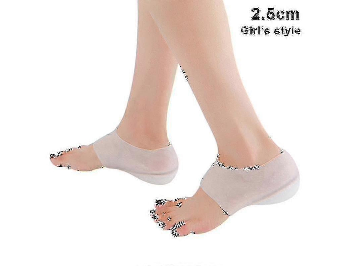1 Par de Palmilhas Isolantes Ocultas de Silicone para Aumento de Altura (2,5 cm) - Femininas