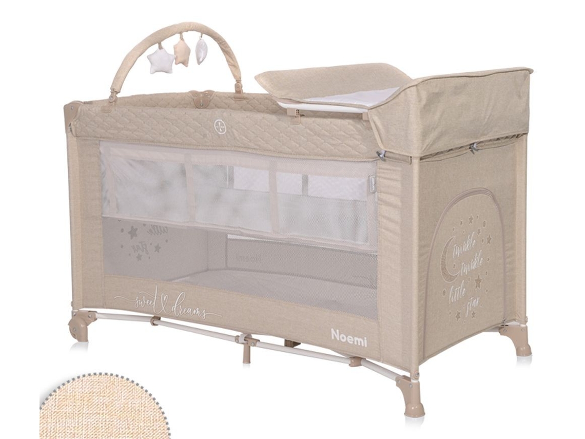 Cuna de Viaje NOEMI PLUS (2 niveles) fog beige LORELLI