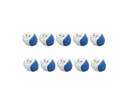 10 Pufs, Estilo Cara, Cartucho, 5 Cm, Espuma De Poliuretano Resistente, Cerámica, Para Fiestas Familiares, Playa, Azul