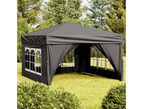 MAISON EXCLUSIVE Carpa de fiesta plegable con paredes laterales antracita 3x3 m