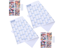 Juego de 2 calendarios de trabajo, planificador mensual y anual, grande, para colgar en la pared, color azul Gokoco