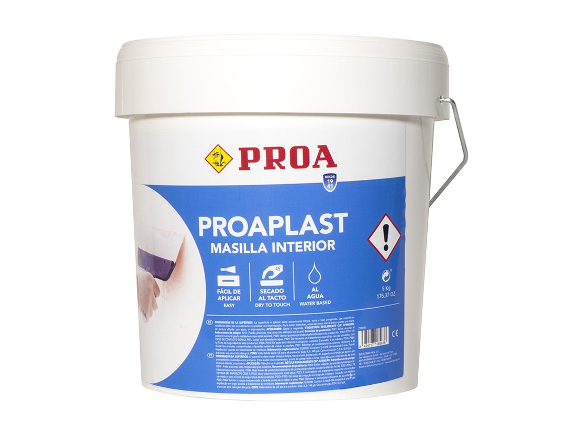 PROAPLAST EMPLASTE PARA PAREDES EN MASILLA INTERIOR 5 Kg