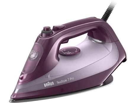 Plancha de Vapor BRAUN TexStyle 7 Pro SI7181VI (Chorro de vapor 230 g/min - Base EloxalPlus)