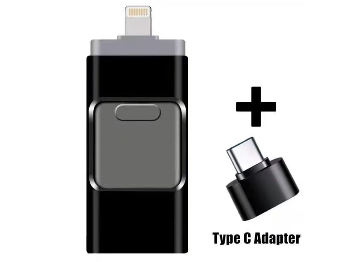 Memoria Usb 3.0 De 128 Gb Para Android Y Iphone Henten Home (negra)
