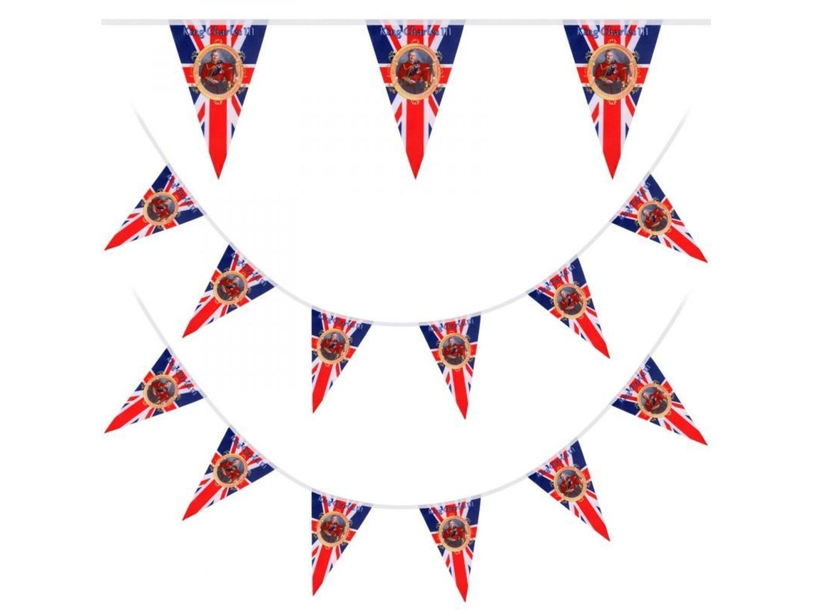 2026-bandera Triangular 10m Bunting Union Jack Coronation Rey Carlos Iii Monarquía Británica Souvenir Estilo 1