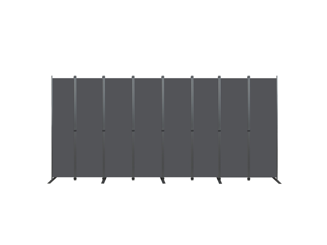 Paravente Gris 8 Piezas 404x180cm Plegable Freestanding Extra Grande Para Interior