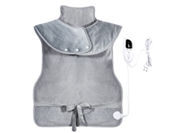 Manta térmica Digitallab para invierno, chal eléctrico, cálida (gris)