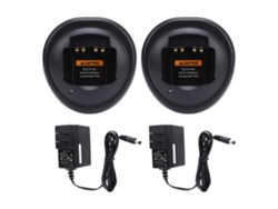 Cargador De Batería Para Radio Bidireccional (2 Unidades) Para Gp328 Gp388 Ht750 Ht1250 Ex500 Enchufe Estadounidense 100-240v Abs