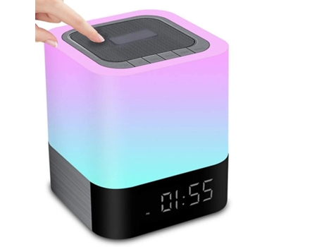 Altavoz Bluetooth Con Lámpara Despertador