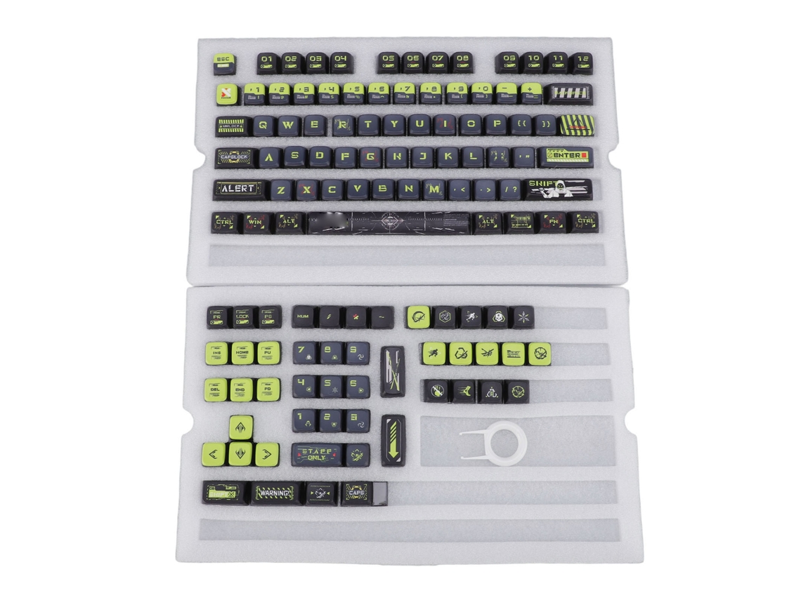122 Teclas Pbt Con Retroiluminación Universal Para Teclados Mecánicos De 61 A 108 Teclas.