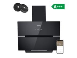 Ciarra Campana Extractor De Pared A+++ 60cm 650m³/h Boost Control Táctil/app Recirculación Con Filtros De Carbón (2 Piezas) 4 Modos Negro Cd6736fb