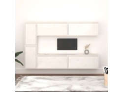 Mueble para TV de 6 piezas | Mueble para TV | Mueble para TV de madera maciza de pino blanco