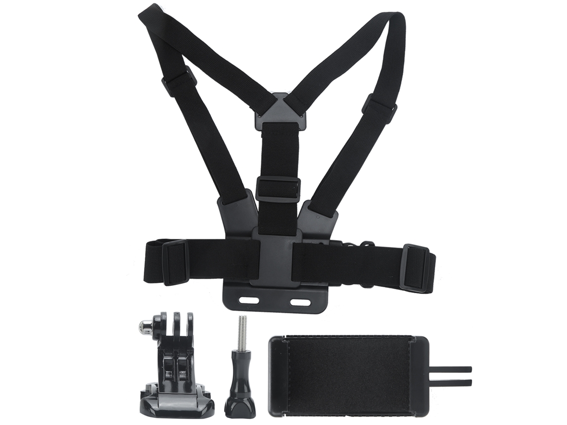 Porta Teléfono Clip Abs Con Correa De Pecho Para Cámara Deportiva Y Móvil