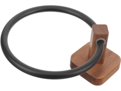 Toallero De Madera Maciza, Soporte Para Toallas, Montaje En Pared, Anillo Resistente Para Baño.