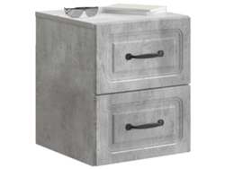 Maison Exclusive - Mesita De Noche De Pared 2 Pcs Gris Hormigón 34,5 X 33 X 40 Cm
