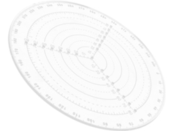 Regla Circular De Plástico Transparente Healeved Herramienta Estructura Simple