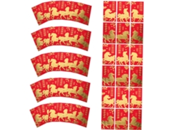 60 Sobres Rojos Lai See Hong Bao Para Regalos De La Suerte Del Año Nuevo Chino Y El Festival De