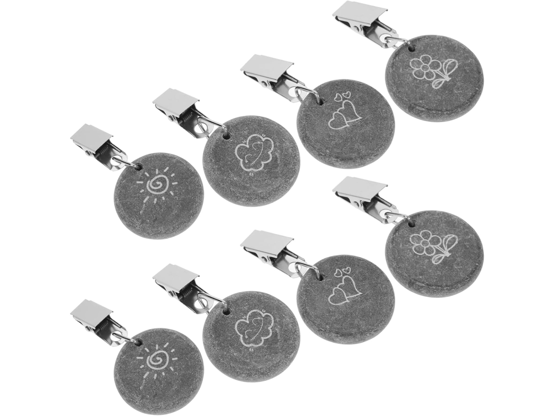 Pesas De Acero Inoxidable Para Manteles De Exterior, Con Elegantes Clips.