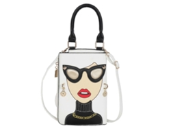 Bolso bandolera divertido para mujer, bandolera de PU, mochila, blanco Lalamoli