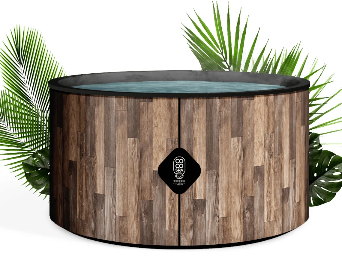 Spa Hinchable Nordik, 150 cm de diámetro, 800 litros, motor de 2240 W, capacidad para 2 a 4 personas, con 140 jets de masaje y spa de coco.