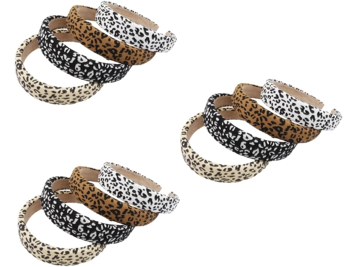 12pièces Diademax Mujer Mode Tête Imprimé Léopard Accessoires Élégants Pour Cabello Idéaux Sorties