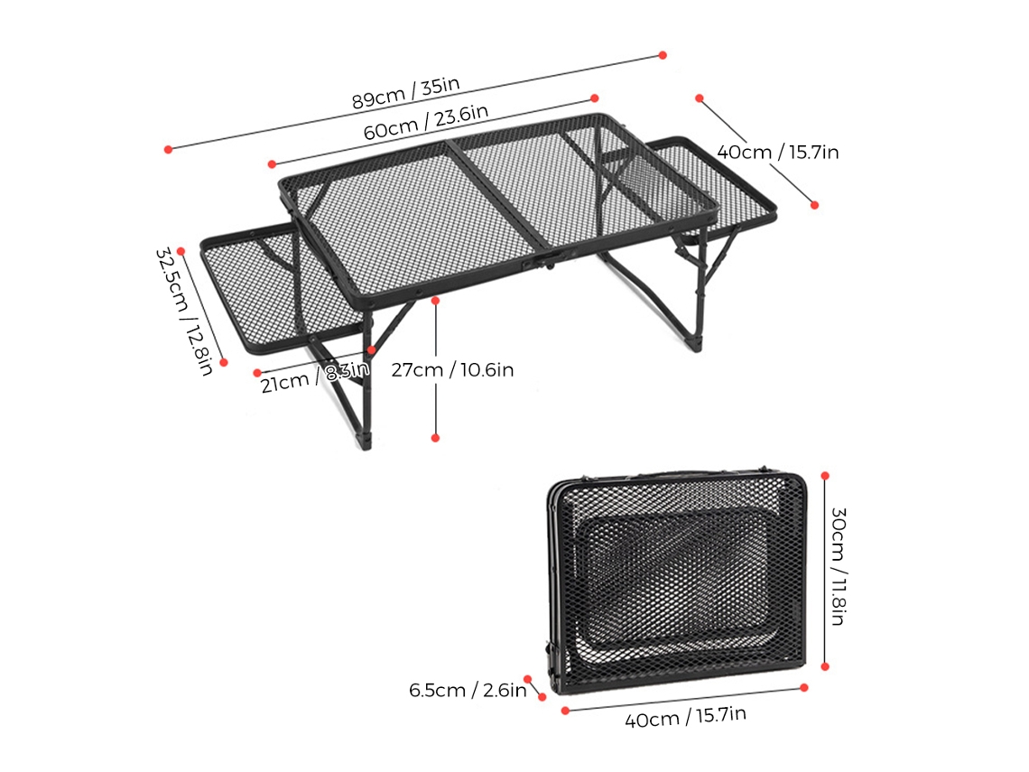 Mesa plegable de camping Lixada para picnics al aire libre