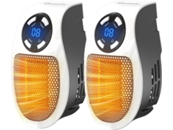 Calentador portátil, calentador eléctrico pequeño y seguro con pantalla LED (2 unidades) Cuich