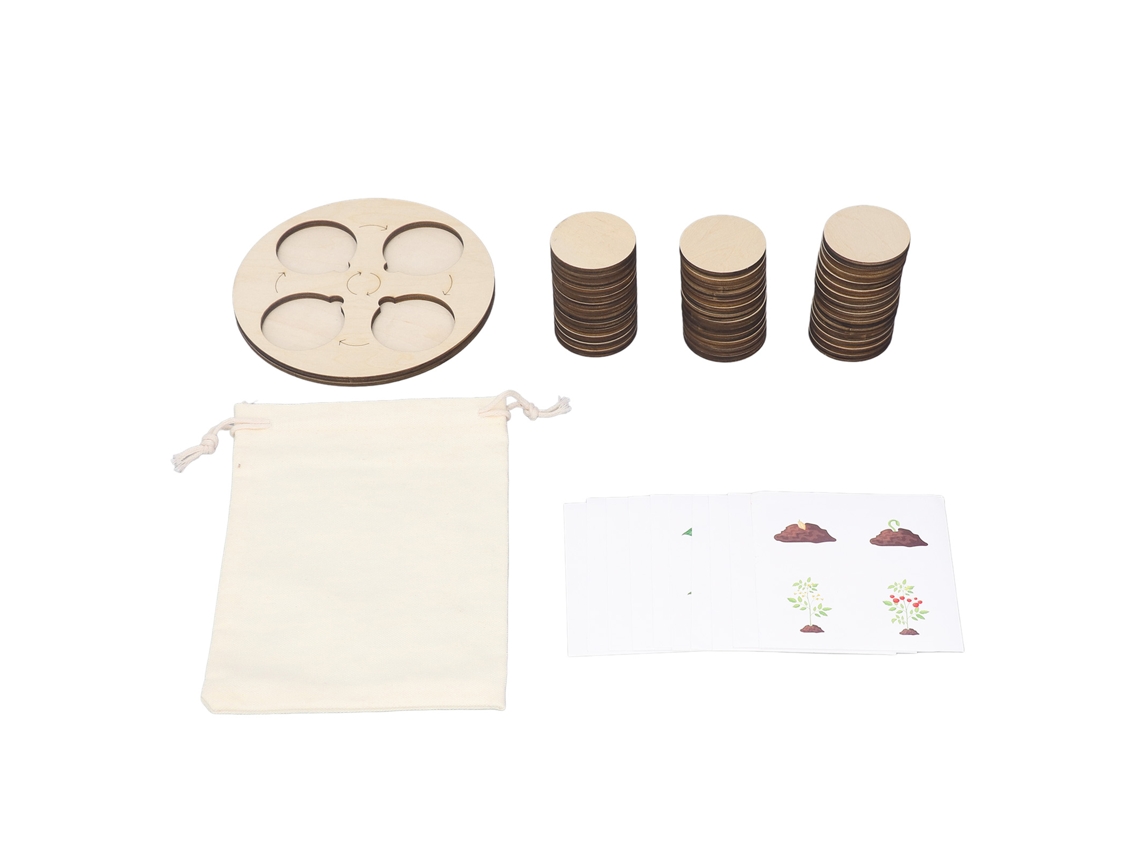 Juguete Educativo De Madera Para Armar Sobre El Ciclo De Vida Para Niños En Edad Preescolar.