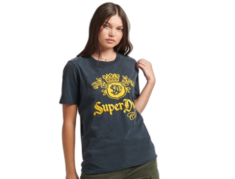 Camiseta de Mujer SUPERDRY Azul (XS)