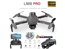 Dron De Control Remoto Gps L500pro (1080p - Duración De La Batería 25 Min - Negro)