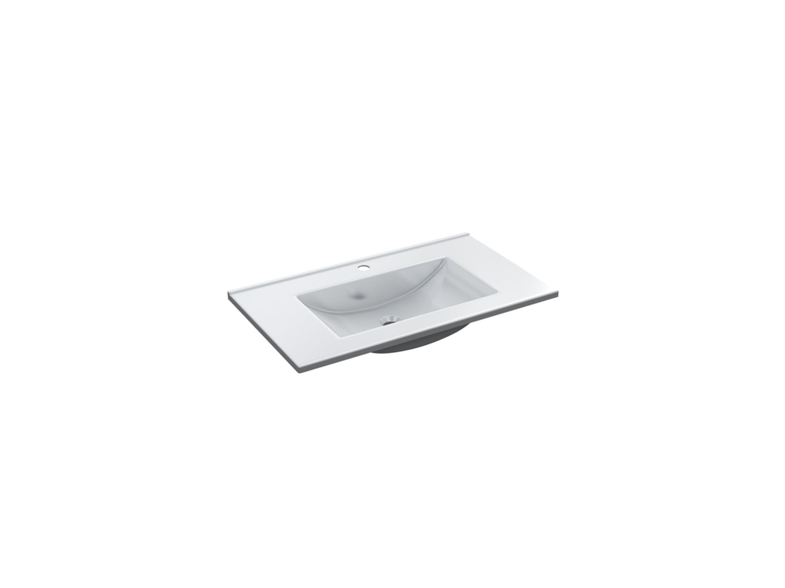 Lavabo de resina rectangular PMMA 80x45 cm