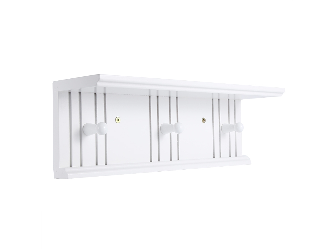 RNEMITERY Estante de Madera para Pared con Soporte de Almacenamiento Decoración para Dormitorio Oficina Hogar (50*12*14)