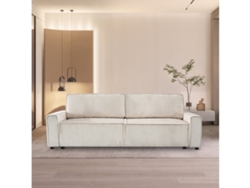 Sofá cama de pana "Montaigne" - 3 plazas - Beige