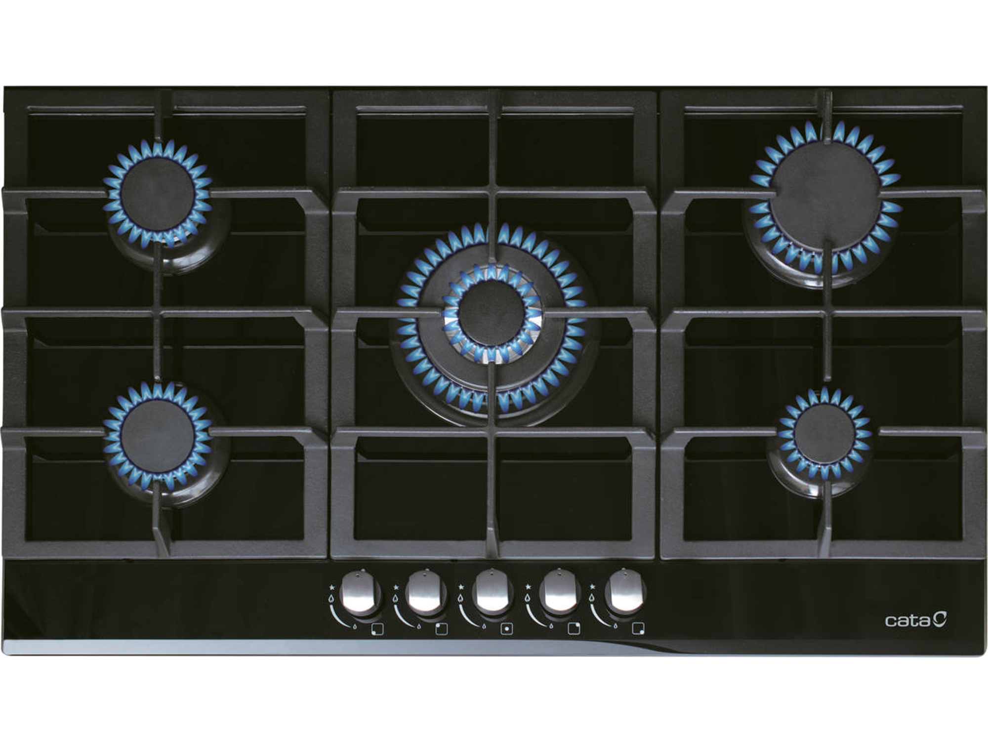 Placa de Gas CATA LCI 9041 BK (Gas Natural - 60.6 cm - Negro)