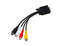 VGA SVGA a S-Video 3 RCA AV TV Adaptador Convertidor Cable Conector para PC/Laptop