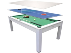 DEVESSPORT Mesa Multijuego 3 en 1 Billar, Ping Pong y Comedor, Diseño Moderno, Accesorios Incluidos