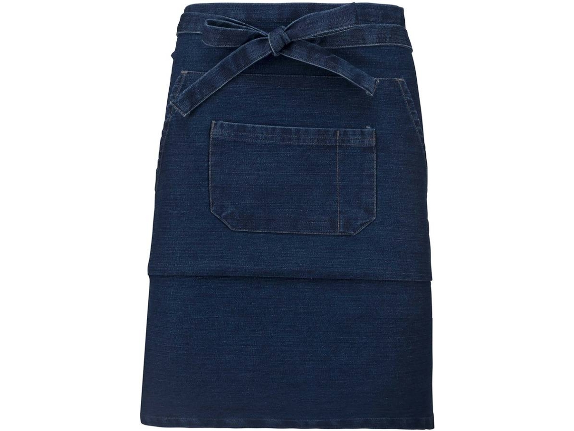Delantal KARIBAN con Bolsillo (Azul - Algodón - 50 x 90 cm)
