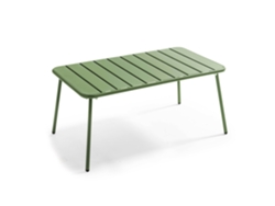 Mesa de centro rectangular para jardín de 90 x 50 cm