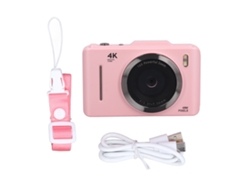 Cámara Digital 4k 48mp Pantalla Ips Hd 2.8 Pulgadas Zoom Digital 16x Autofoco Compacta Portátil Para Viajes Vlogging Rosa