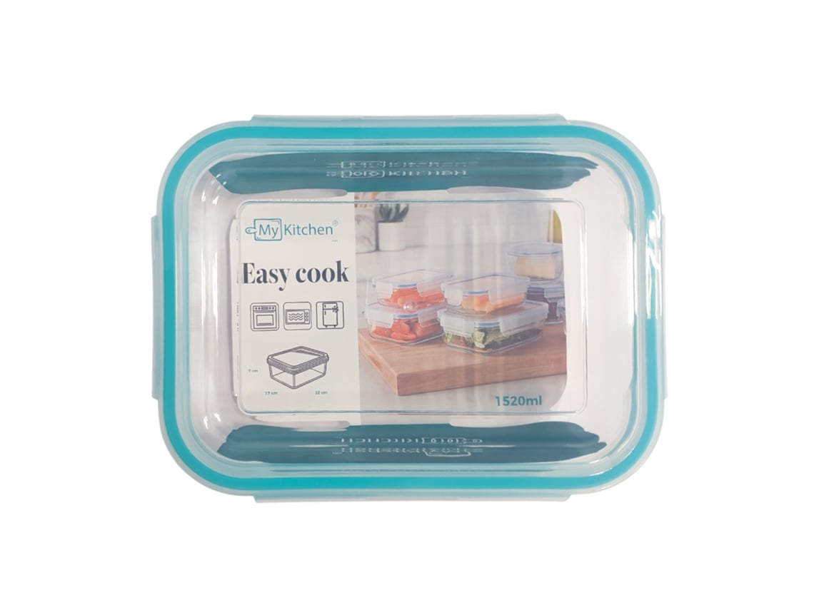Caixa Para Alimentos My Kitchen Retangular 1520ml Com Tampa