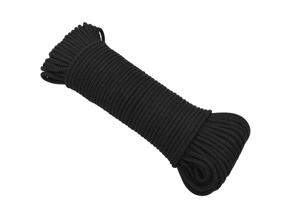 Cuerda para barcos de 5 mm, 25 m, polipropileno, negra, completa HARLANV1