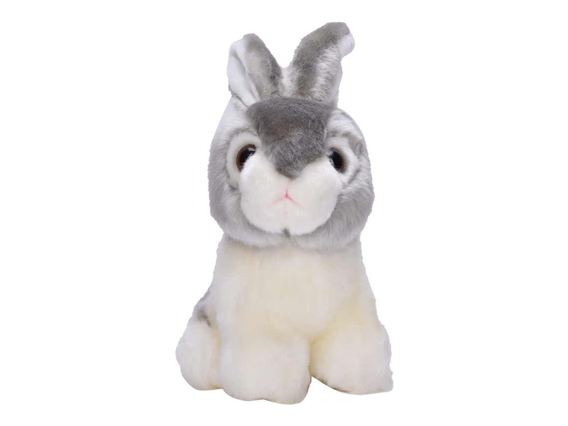 Dan26-juguete De Pelo Conejo Suave Simulación Juguete Para Niños Regalo Decoración Gris 28cm 0.25kg