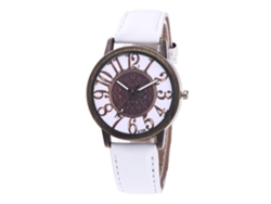Reloj De Cuarzo Unisex Con Correa De Denim Y Lona Zhoulianfa (blanco)