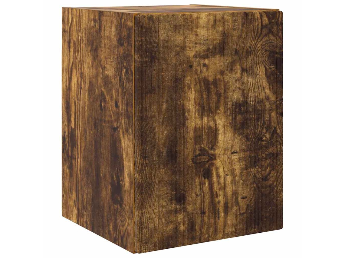 Mueble para TV | Mueble para TV | Mueble para TV de pared de roble ahumado de 30 x 31 x 40 cm