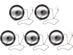 Tapones De Goma Para Lavabo (5 Piezas) Con Accesorio Para Prevenir Los Malos Olores En El Baño.