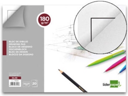 Bloc de diseño LIDERPAPEL Lineal pegado 20 hojas 180 gr con esquadria (230x325mm)