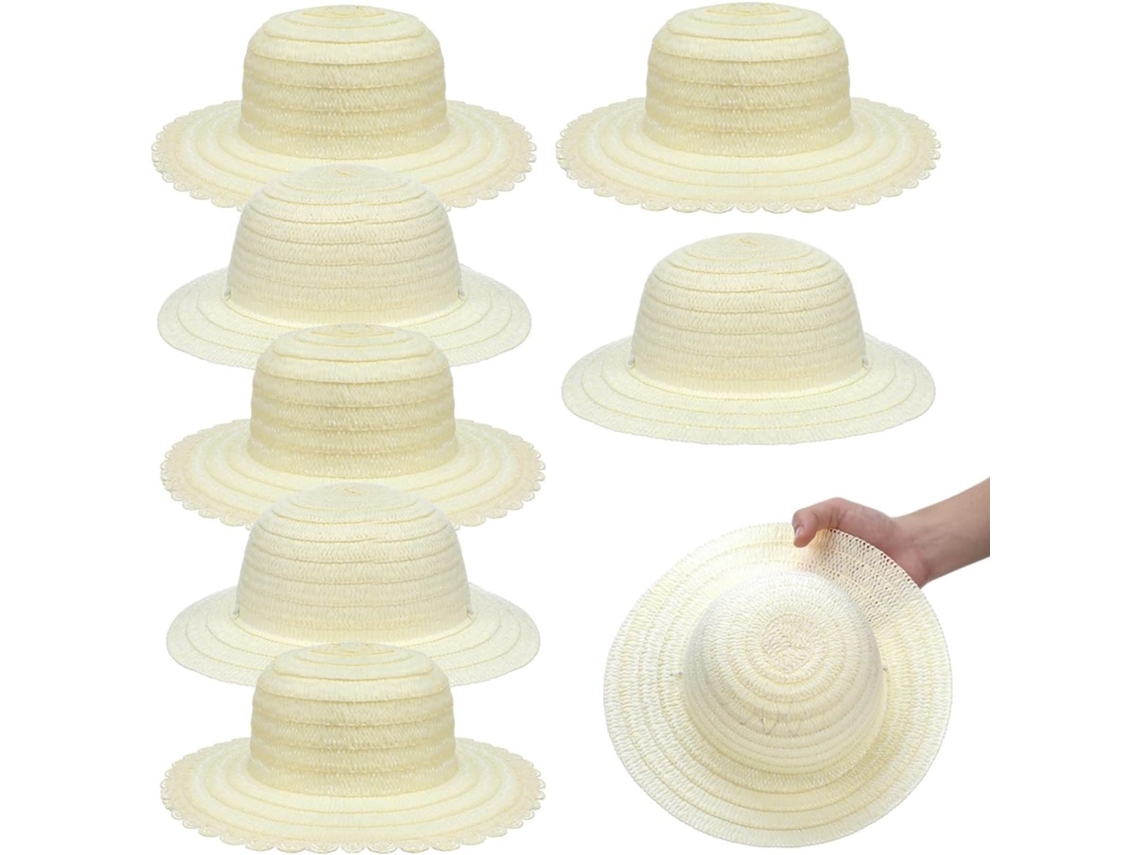 Sombreros De Paja Para Niños Y Niñas Para Decorar, Juego De 8 Piezas Para Manualidades.