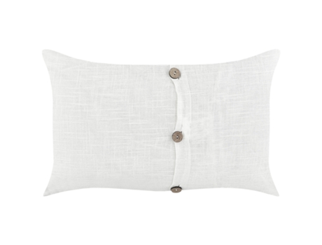 Conjunto de 2 cojines de lino blanco 30 x 50 cm BELIANI Banori