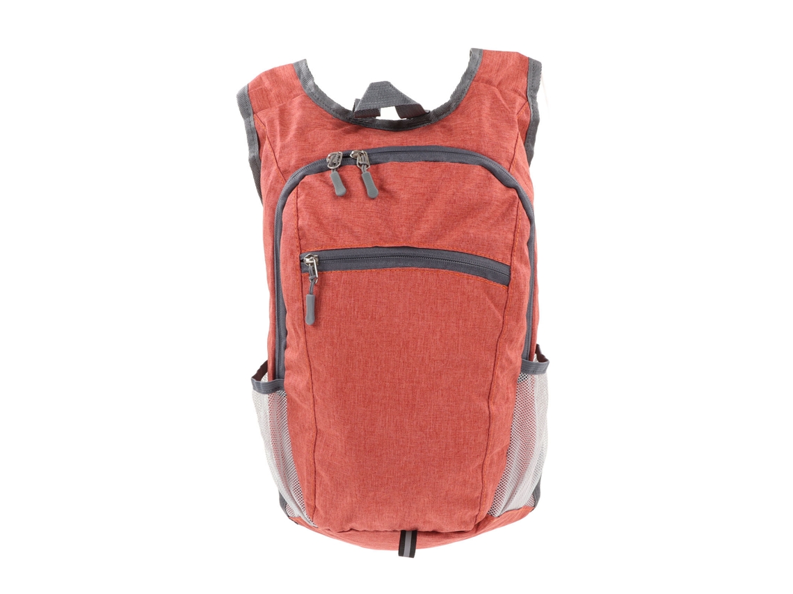 Mochila De Viaje Oxford Ligera Grande Capacidad Con Cinta Reflectiva Plegable Para Senderismo Outdoor Rojo
